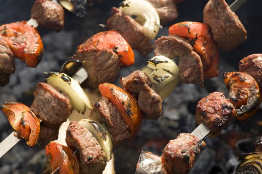 Kebabs on the grill