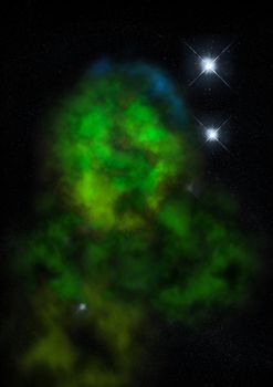 Far being shone nebula and star field against space. "Elements of this image furnished by NASA".