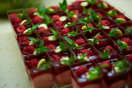 Dessert table for a party. akes and sweetness. Shallow dof