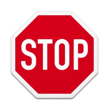 2d illustration of a typical stop sign