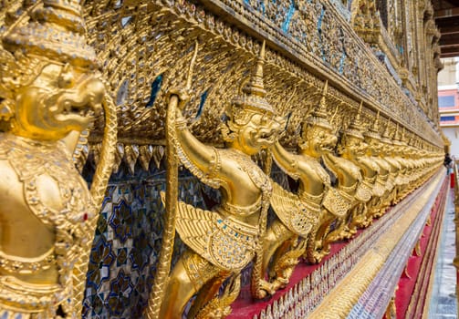 Wat Phra Kaew, temple of Emerald Buddha in Bangkok, Thailand