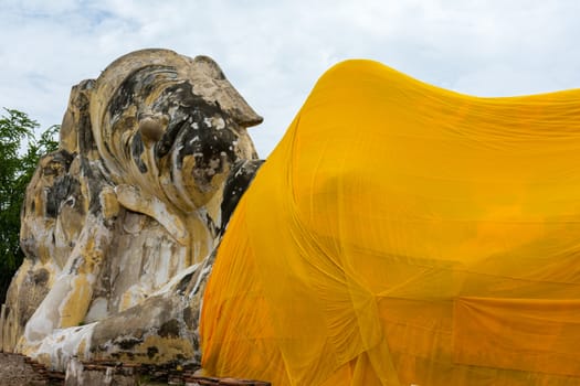 Reclining Buddha at Wat Lokayasutharam, Ayutthaya, Thailand
