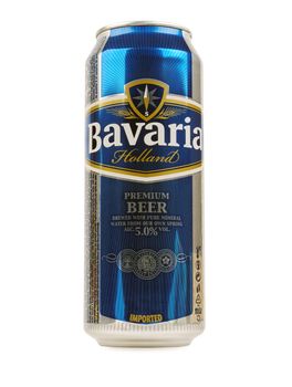 PULA, CROATIA - DECEMBER 13, 2015: Can of Bavaria Beer. Bavaria is the second largest brewery in the Netherlands, founded in 1719 by Laurentius Moorees.