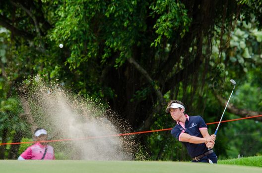CHONBURI - JULY 31 : Victor Gebhard Osterby of Denmark in King's Cup 2016 at Phoenix Gold Golf & Country Club Pattaya on July 31, 2016 in Chonburi, Thailand.