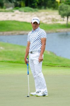 CHONBURI - JULY 31 : Chan Shih-chang of Chinese Taipei winner in King's Cup 2016 at Phoenix Gold Golf & Country Club Pattaya on July 31, 2016 in Chonburi, Thailand.