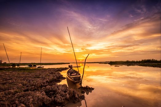 Beautiful Sunset at the ocean at summer