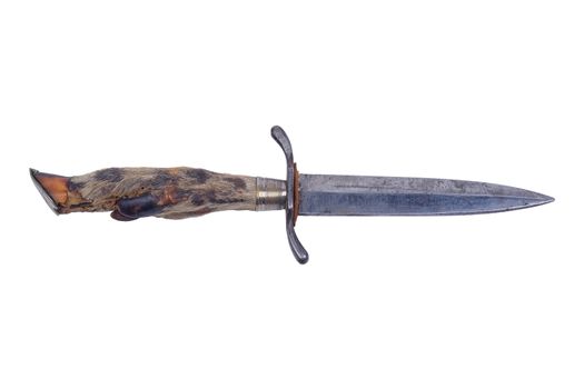 Old dagger isolated on a white background