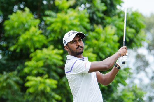 CHONBURI - JULY 31 : S Chikkarangappa of India in King's Cup 2016 at Phoenix Gold Golf & Country Club Pattaya on July 31, 2016 in Chonburi, Thailand.