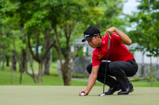 CHONBURI - JULY 31 : Danthai Boonma of Thailand in King's Cup 2016 at Phoenix Gold Golf & Country Club Pattaya on July 31, 2016 in Chonburi, Thailand.