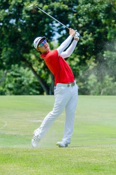 CHONBURI - JULY 31 : Jazz Janewattananond of Thailand in King's Cup 2016 at Phoenix Gold Golf & Country Club Pattaya on July 31, 2016 in Chonburi, Thailand.