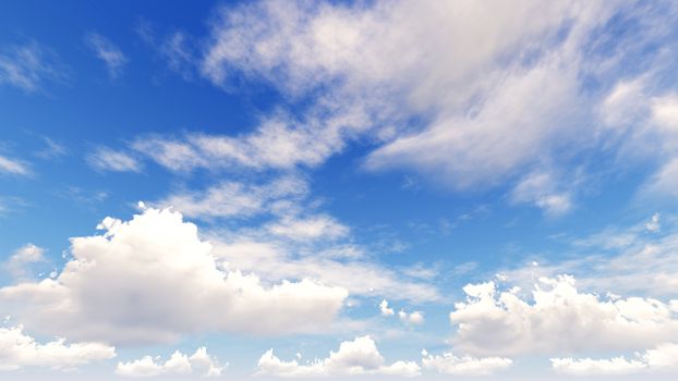 Cloudy blue sky abstract background, blue sky background with tiny clouds, 3d rendering

