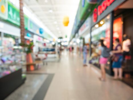 Abstract blurred shopping mall hall as background