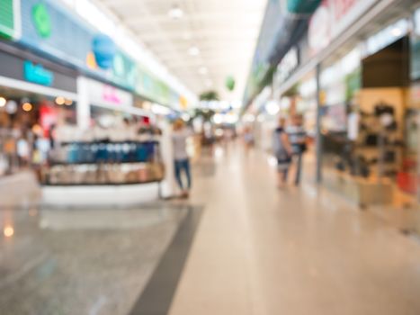 Abstract blurred shopping mall hall as background