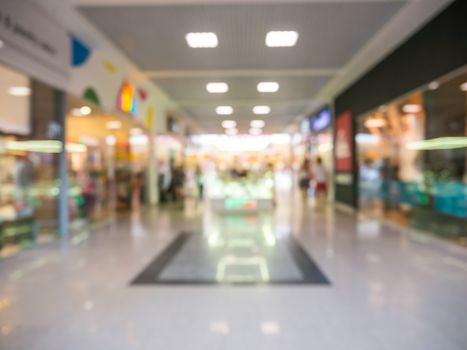 Abstract blurred shopping mall hall as background