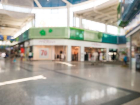 Abstract blurred shopping mall hall as background