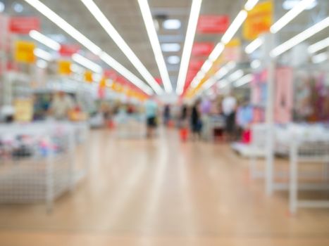 Abstract blurred supermarket, urban lifestyle concept. Shallow DOF