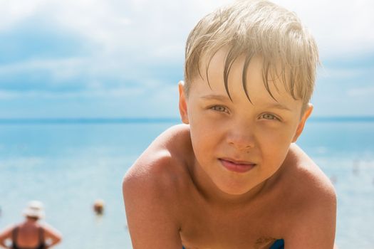 Baby boy at the beach