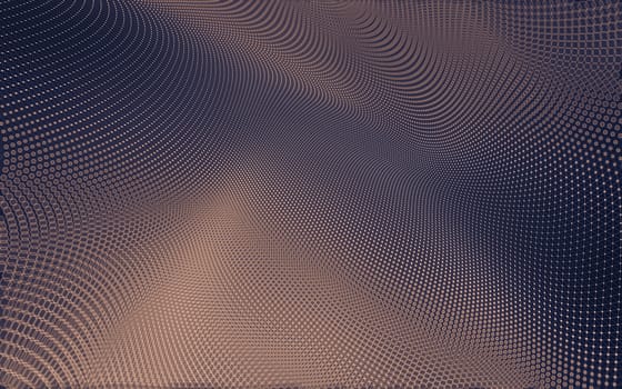 Abstract polygonal space low poly dark background with connecting dots and lines. Connection structure. 3d rendering