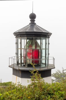 Cape Meares Lighthouse at the Oregon Coast Fresnel Lens Closeup