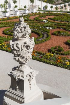 Area of Bratislava castle, Slovakia, part of UNESCO World Heritage site. New opened baroque garden.