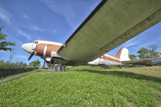 View of a retired Douglas DC-3 Dakota