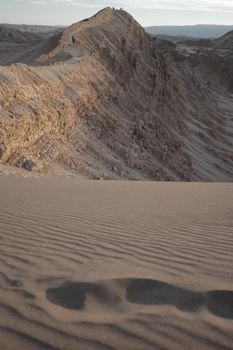 Footprint in the sand on the Valley of the Moon