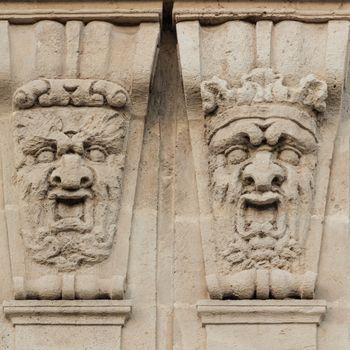 The detail of a door baroque in Sicily