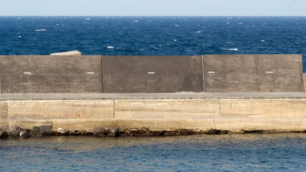 the lonely dock between two different seas