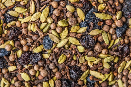 Set of spices for mulled wine horizontal