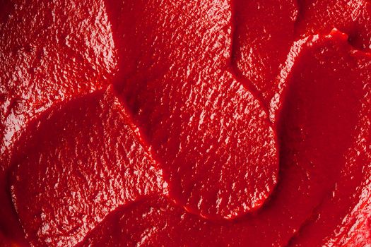 Tomato paste texture close-up horizontal