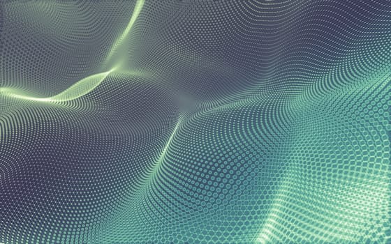 Abstract polygonal space low poly dark background with connecting dots and lines. Connection structure. 3d rendering