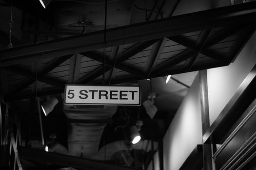 Black and White Indoor structure