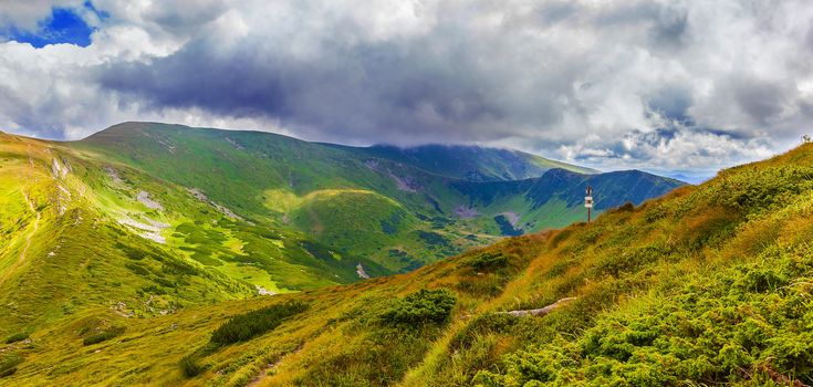 summer landscape of the Montenegrin ridge in Carpathians