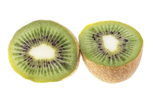 Fruits of fresh kiwi isolated on white background