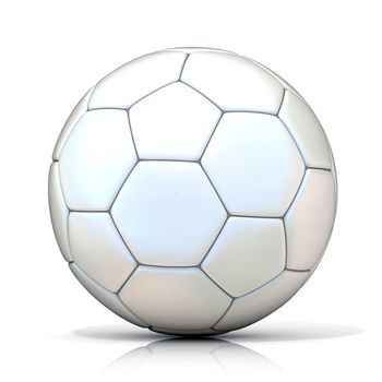 White football - soccer ball, isolated on white background.