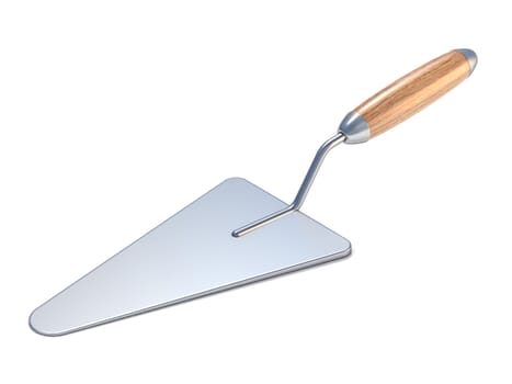 Plastering trowel. 3D render illustration isolated white background