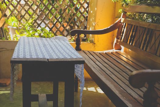 Retro furniture in wood