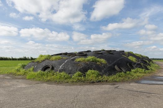 Traditional Dutch ensilage on a dairy farm in the North of the Netherlands
