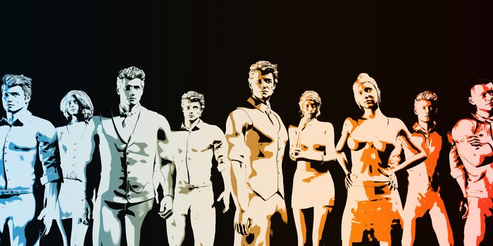 Business Executives Standing Against the Background as Art