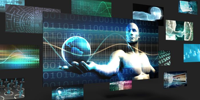 Global Platform Sales and Marketing Abstract Concept