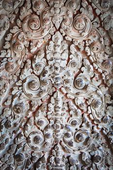 Beautiful ornament on the wall in the temple of Cambodia