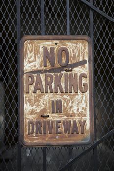 No Parking in Driveway, Sign, New Orleans, USA