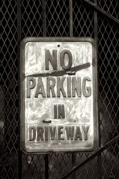 No Parking in Driveway, Sign, New Orleans, USA