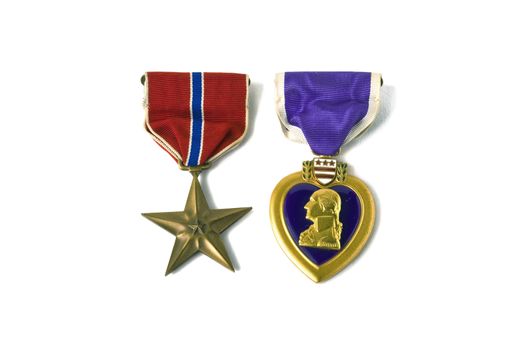 USA army medals for valor and wounds from active combat
