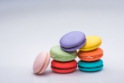 A stack of colorful macaroons