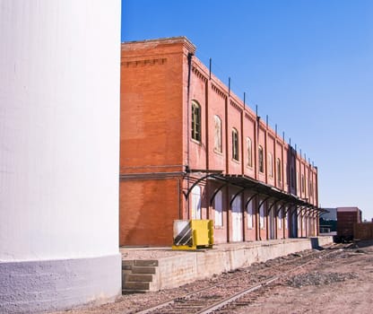Old warehouse with unused loading docks.