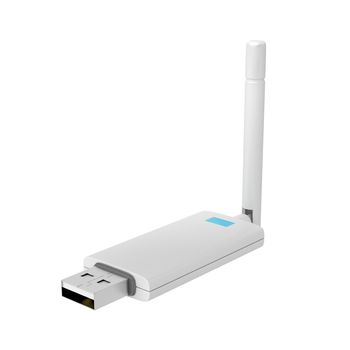 Usb wireless network adapter isolated on white background