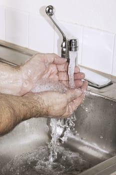 Keeping hands washed and clean to avoid flu germs