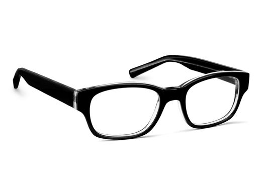 Black Eye Glasses Isolated on White