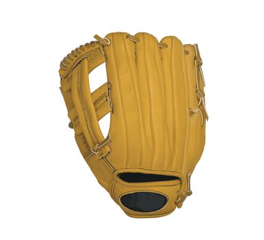 leather baseball glove isolated on white background